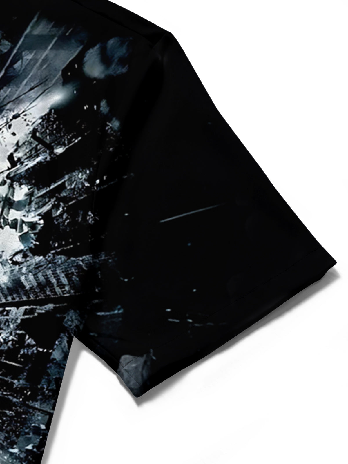 City Building Print Men's Pocket Short Sleeve Shirts