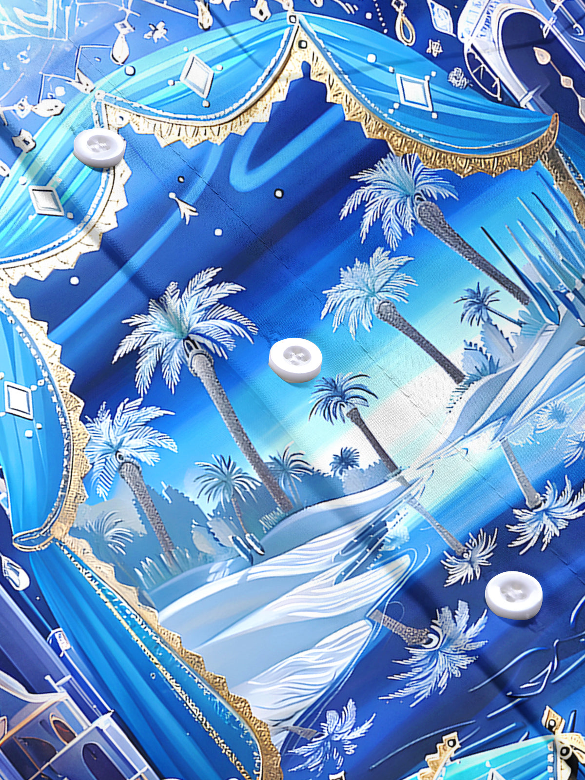 Coconut Tree Men's Pocket Long Sleeve Shirts