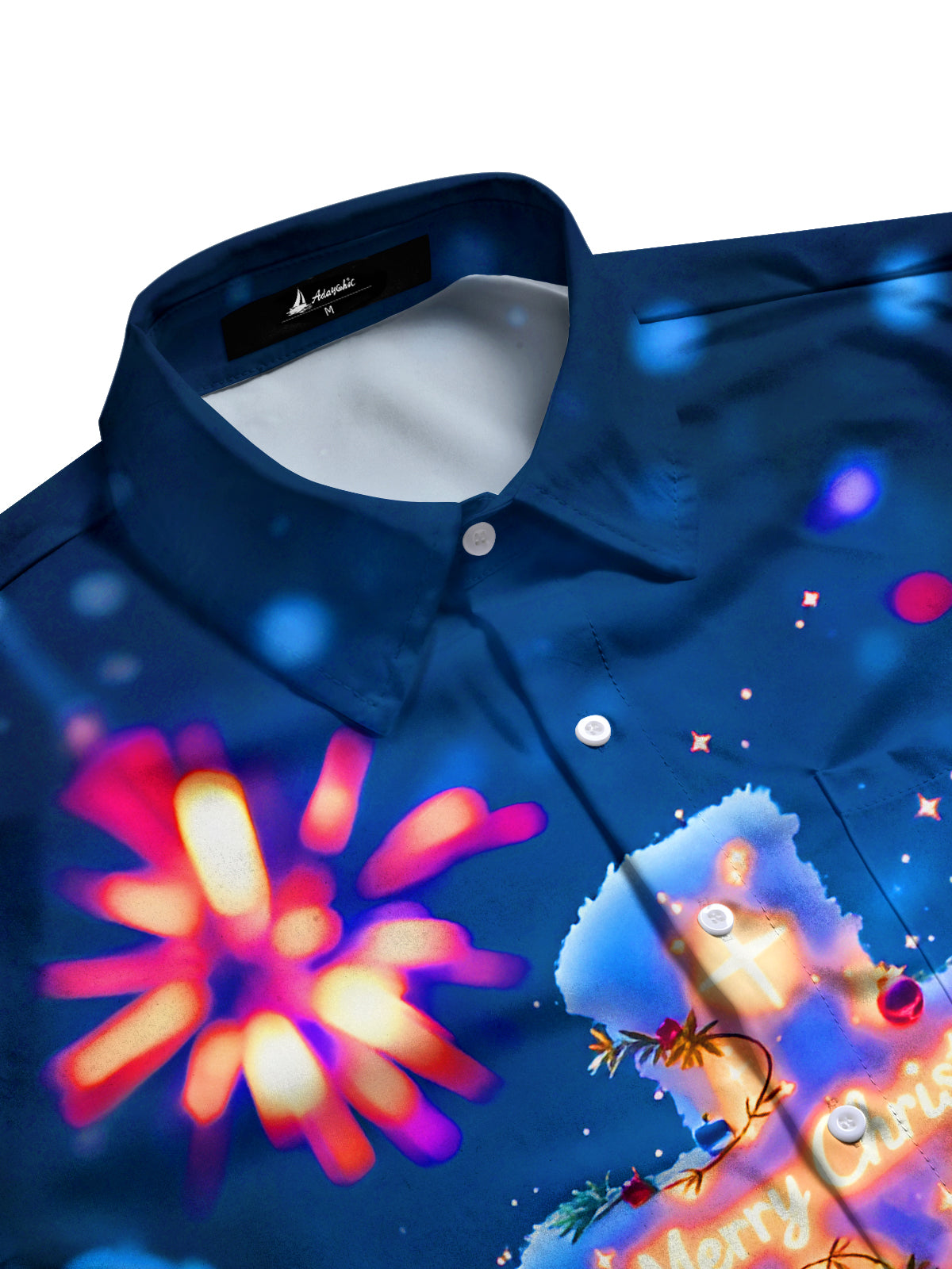 Snowy Christmas Cross Xmas Men's Pocket Short Sleeve Shirts