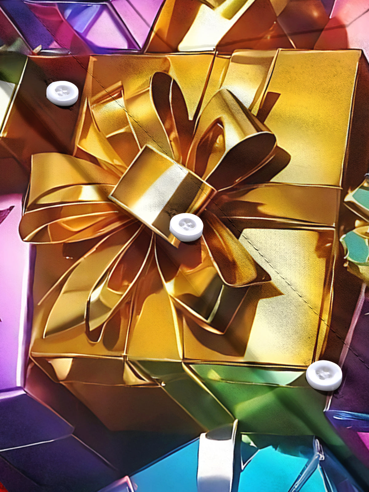 Christmas Gift Print Men's Pocket Short Sleeve Shirts