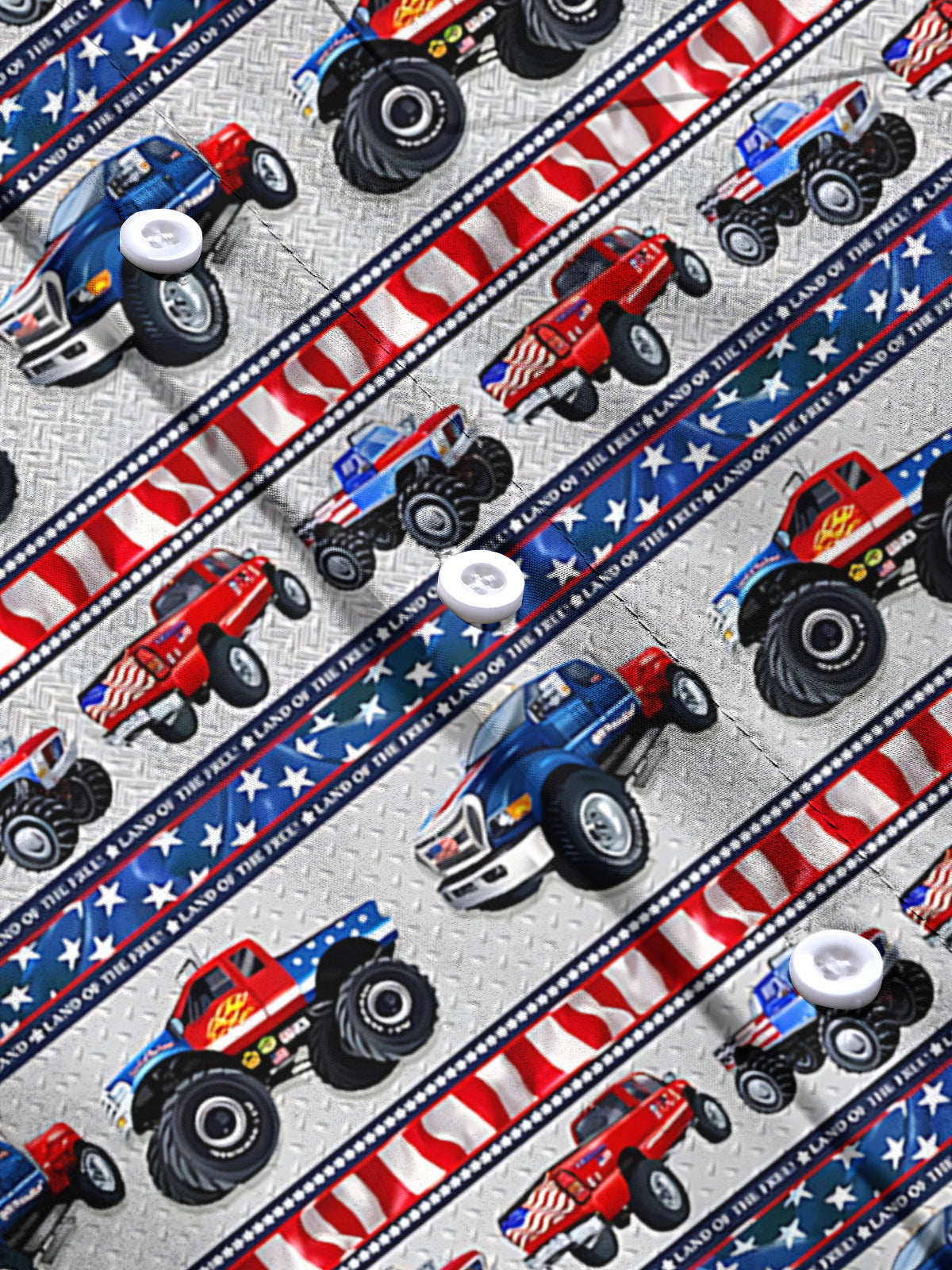 Car Print Men's Pocket Short Sleeve Shirts