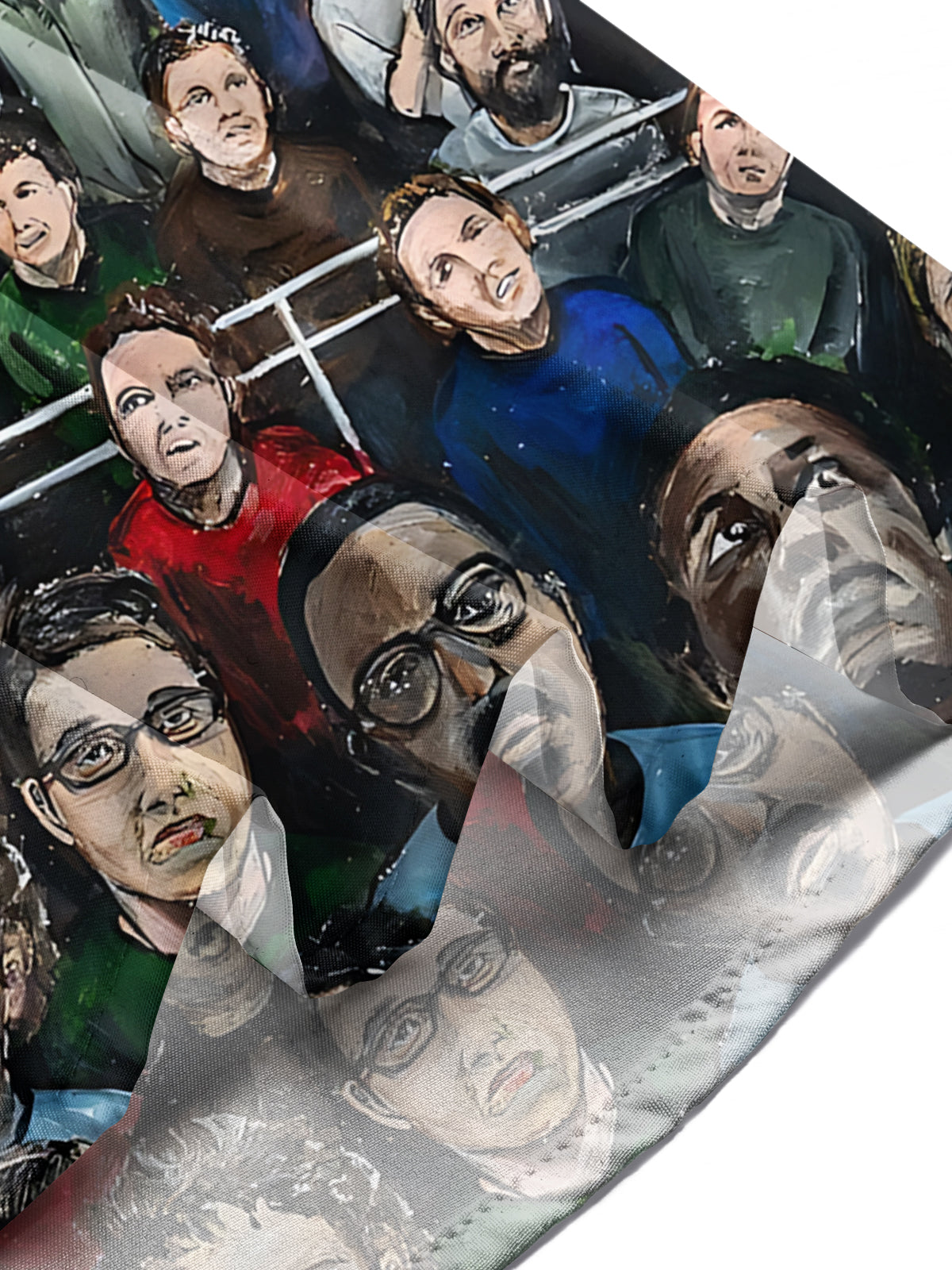 Face Art Print Men's Pocket Short Sleeve Shirts