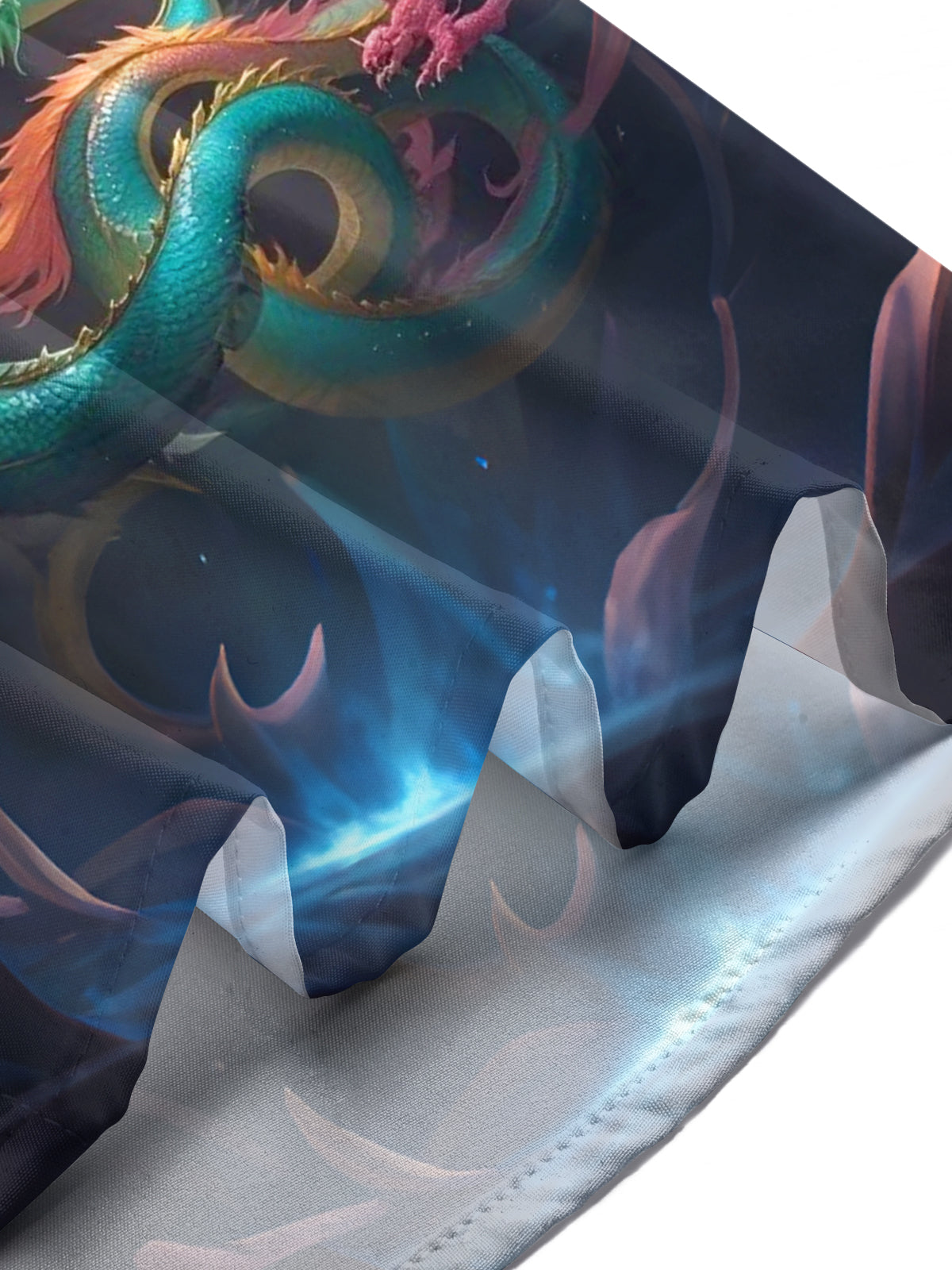 Dragon Print Men's Pocket Long Sleeve Shirts