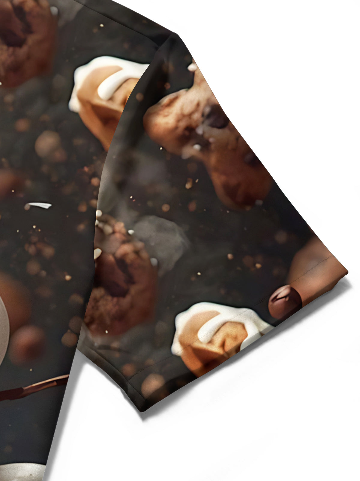 Winter Snowman Cookie Print Men's Pocket Short Sleeve Shirts