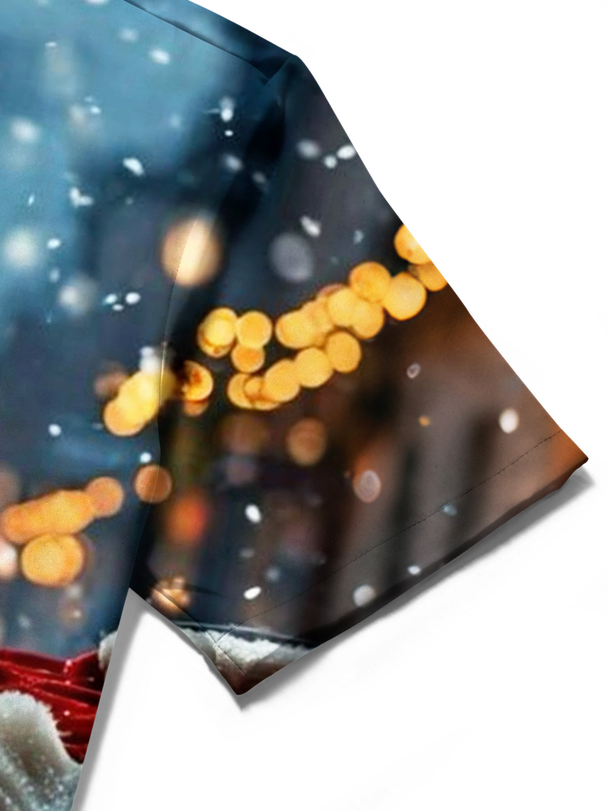 Christmas Santa Claus Print Men's Pocket Short Sleeve Shirts