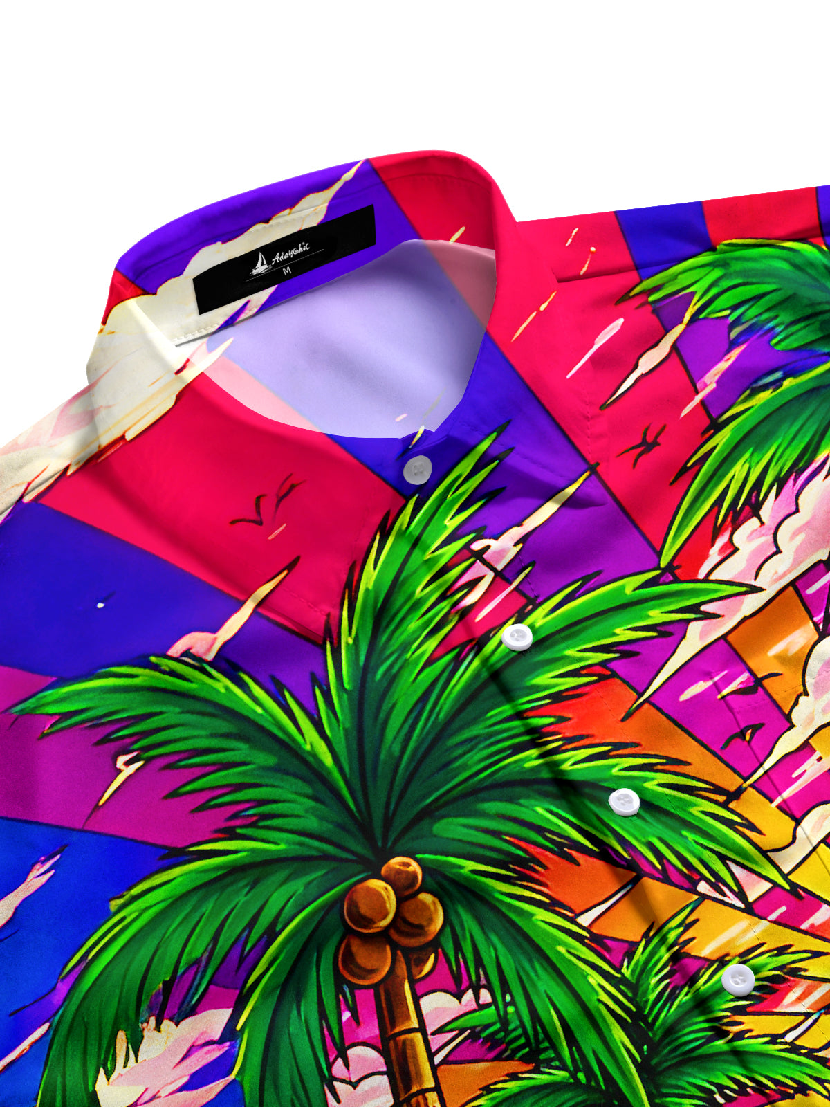 Hawaiian Coconut Trees Sunshine Beach Men's Pocket Short Sleeve Shirts