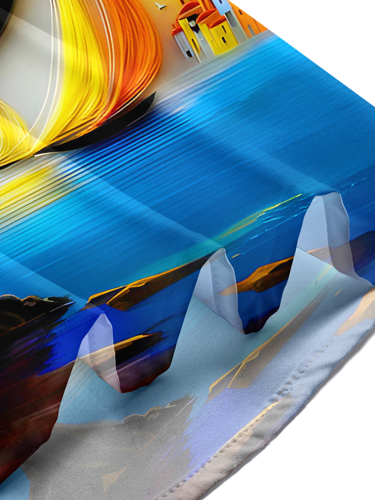 Art Colorful Floral Tree Boat Men's Pocket Short Sleeve Shirts