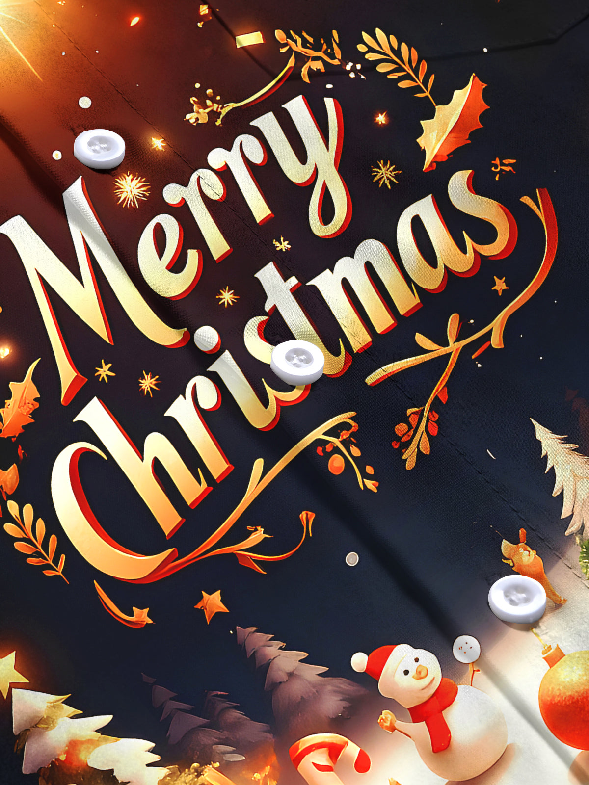 Christmas Men's Pocket Long Sleeve Shirts