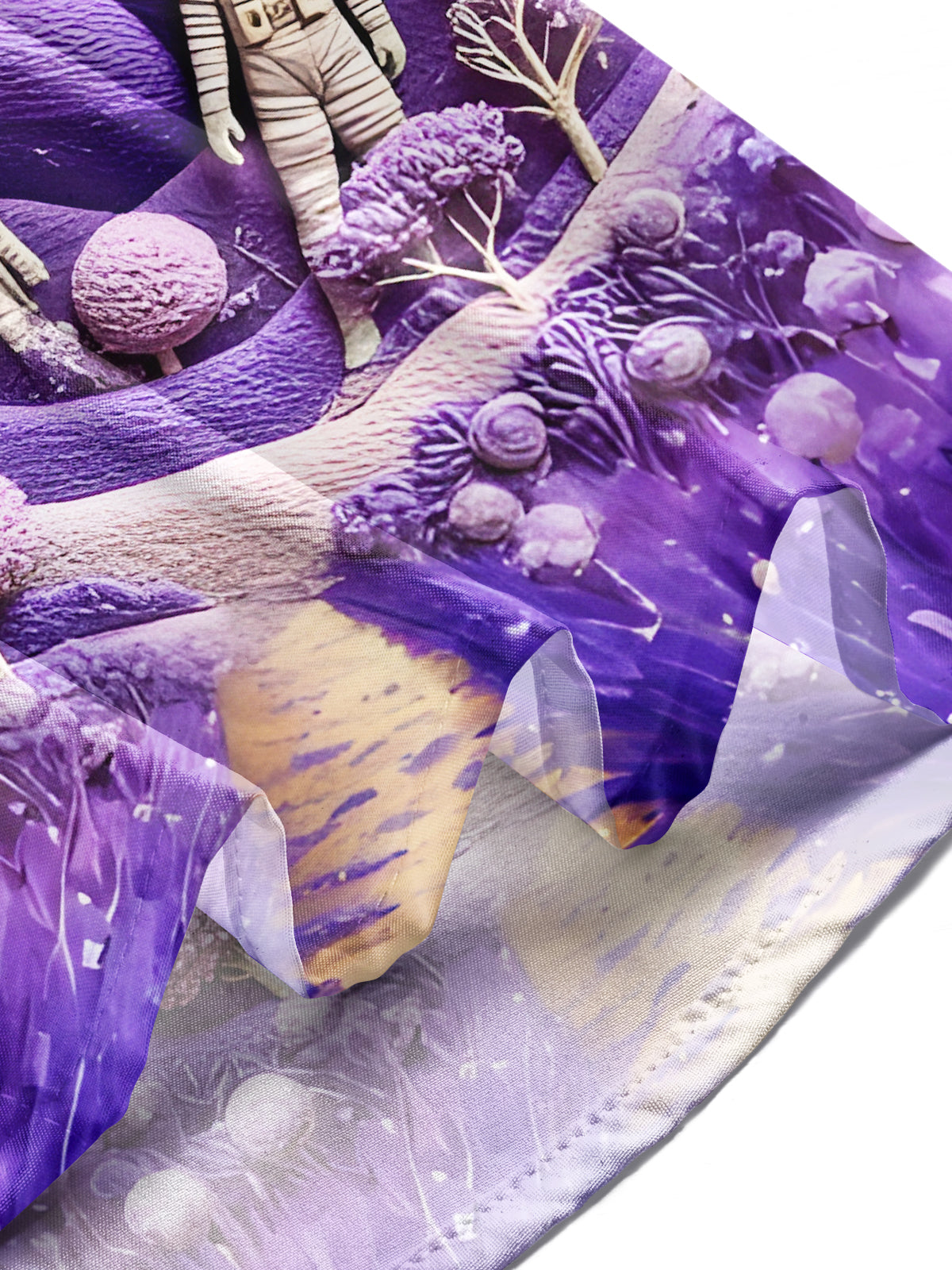 Dreamy Interstellar Space Astronaut Flower Tree Men's Pocket Long Sleeve Shirts