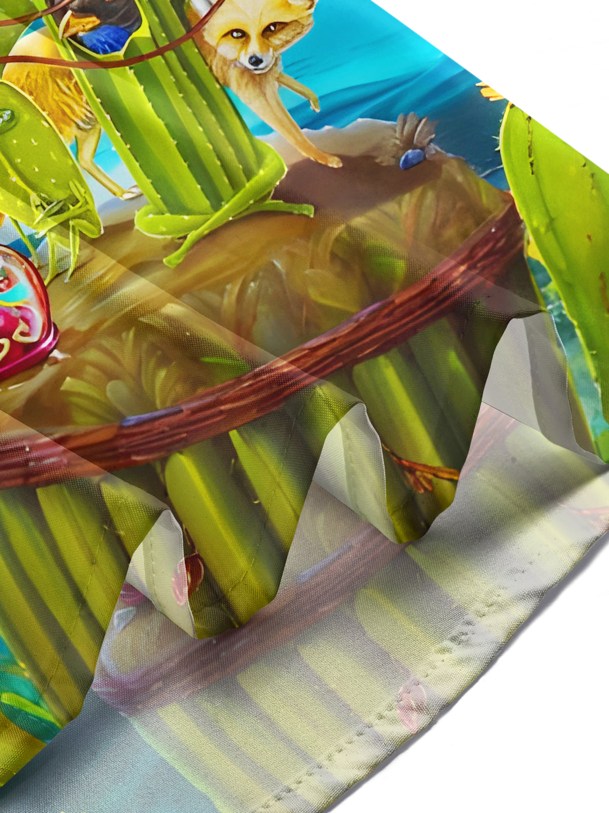 Fun Fantasy Cactus Birds Men's Pocket Long Sleeve Shirts