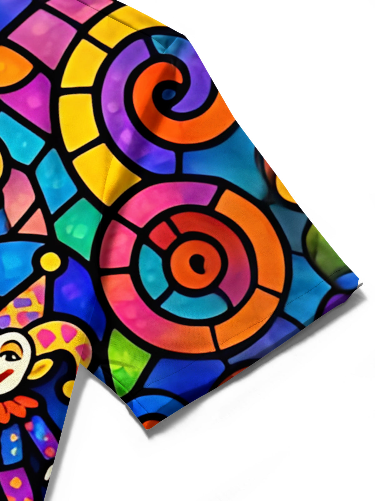 Clown Print Men's Pocket Short Sleeve Shirts