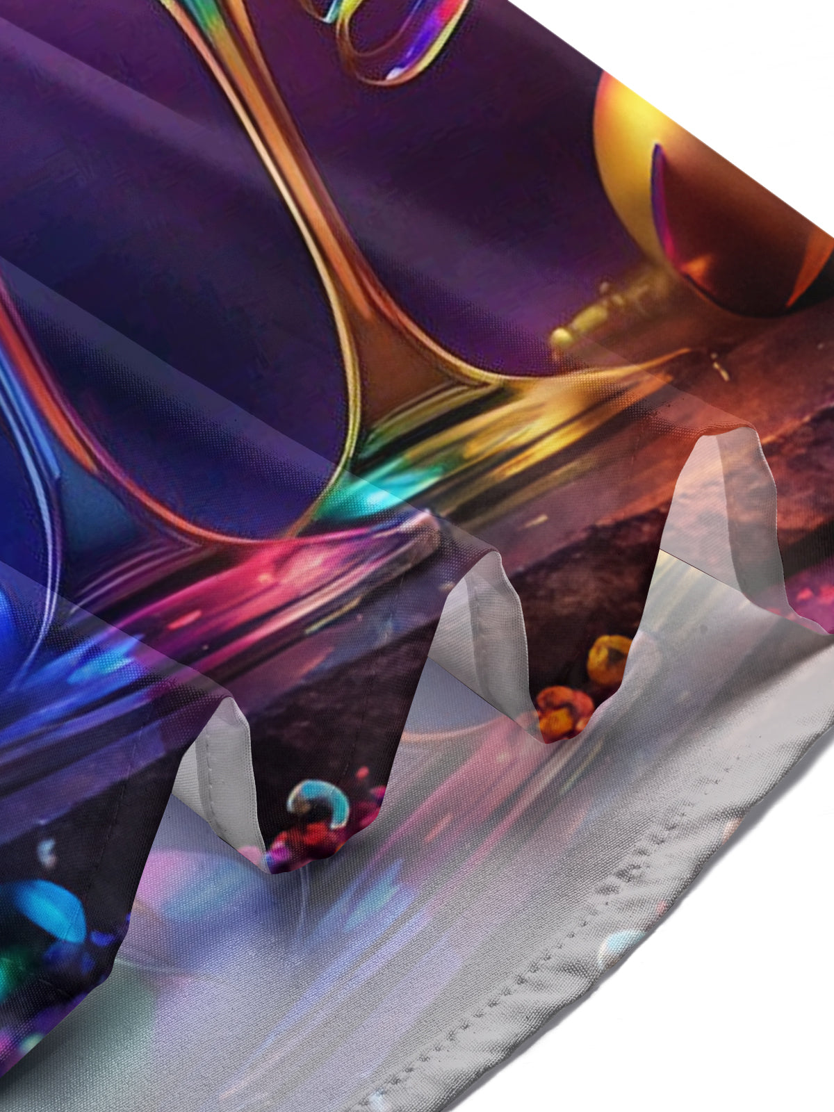 Christmas Champagne Glass Print Men's Pocket Long Sleeve Shirts