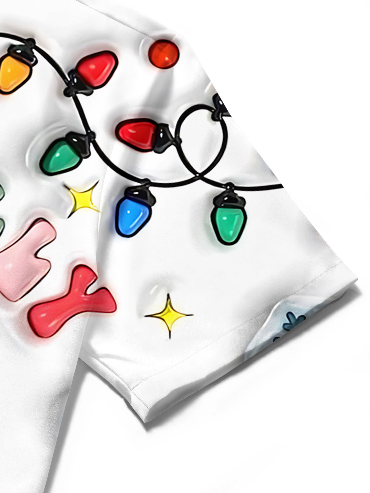 Santa Claus Print Men's Pocket Short Sleeve Shirts