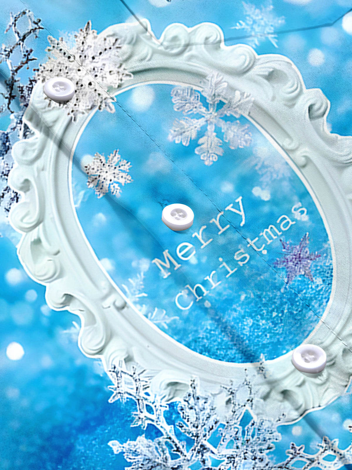 Christmas Mirror Snowflake Men's Pocket Short Sleeve Shirts
