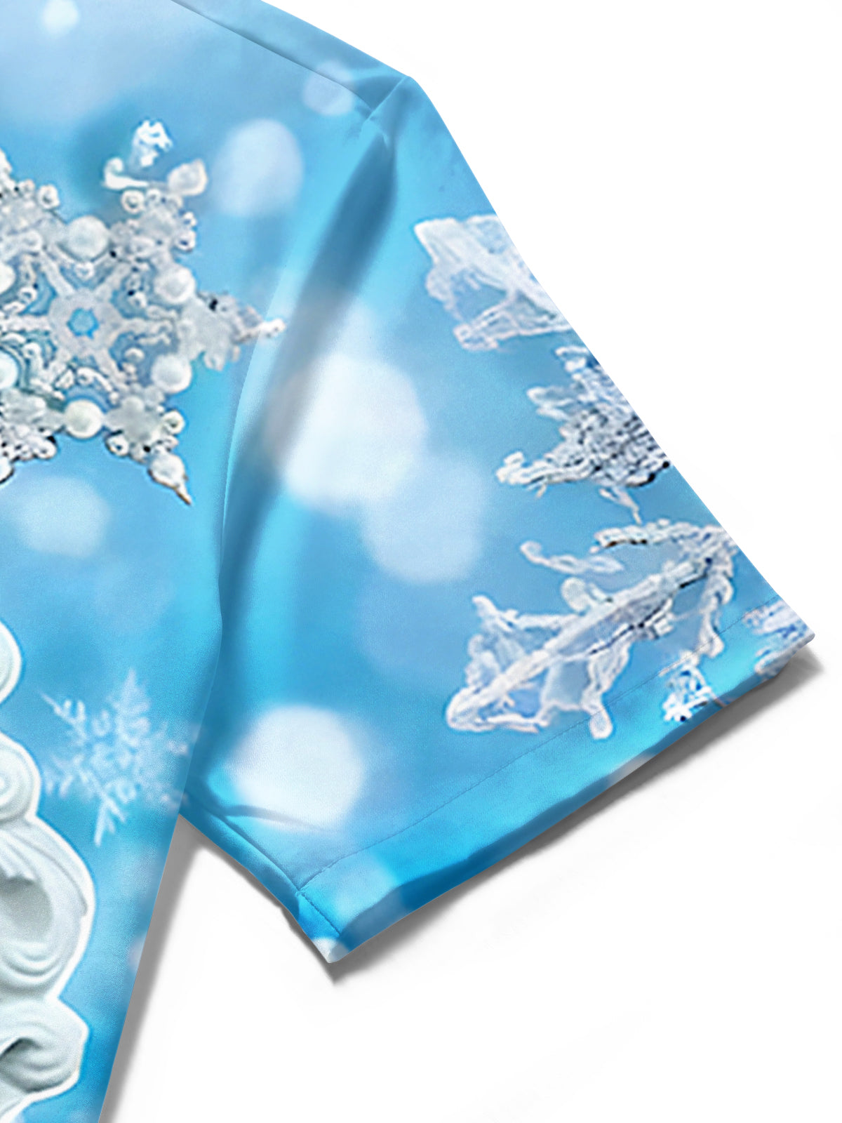 Christmas Mirror Snowflake Men's Pocket Short Sleeve Shirts