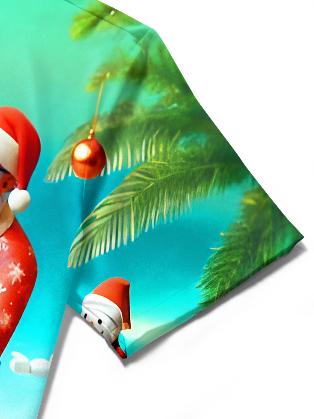 Fun Santa Claus BBQ Volleyball Xmas Men's Pocket Short Sleeve Shirts