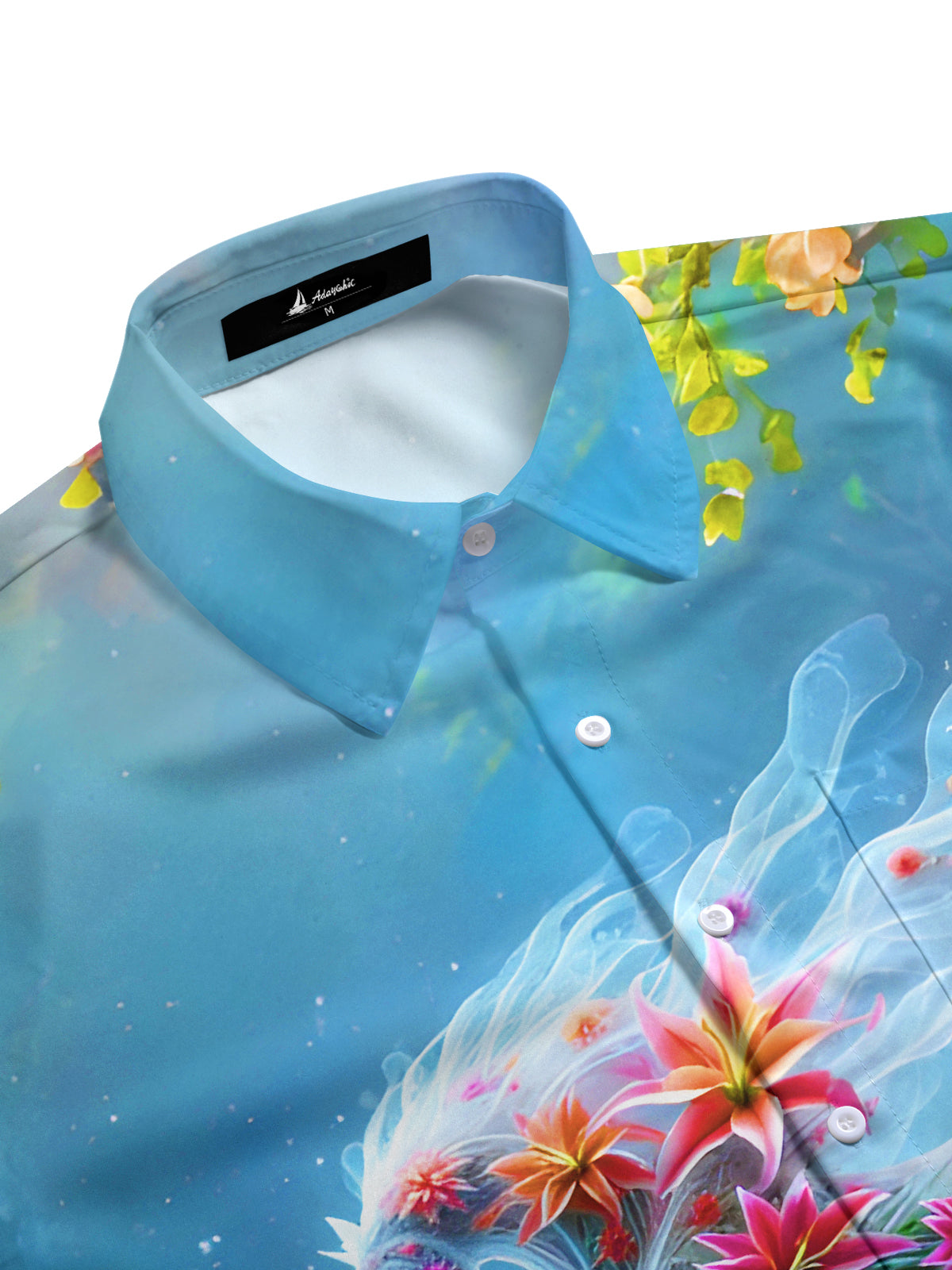 Art Running Flower Horse Men's Pocket Short Sleeve Shirts