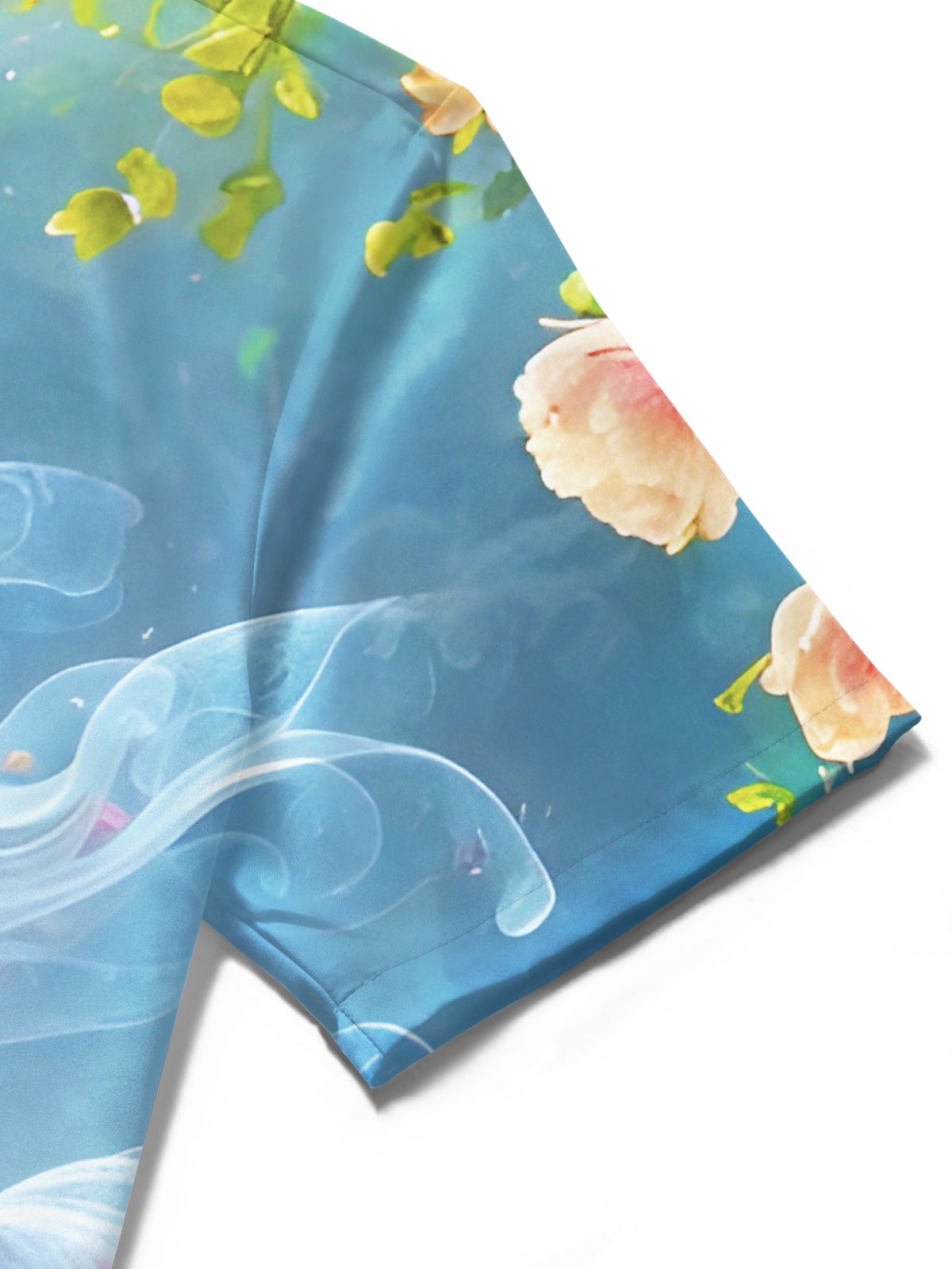 Art Running Flower Horse Men's Pocket Short Sleeve Shirts