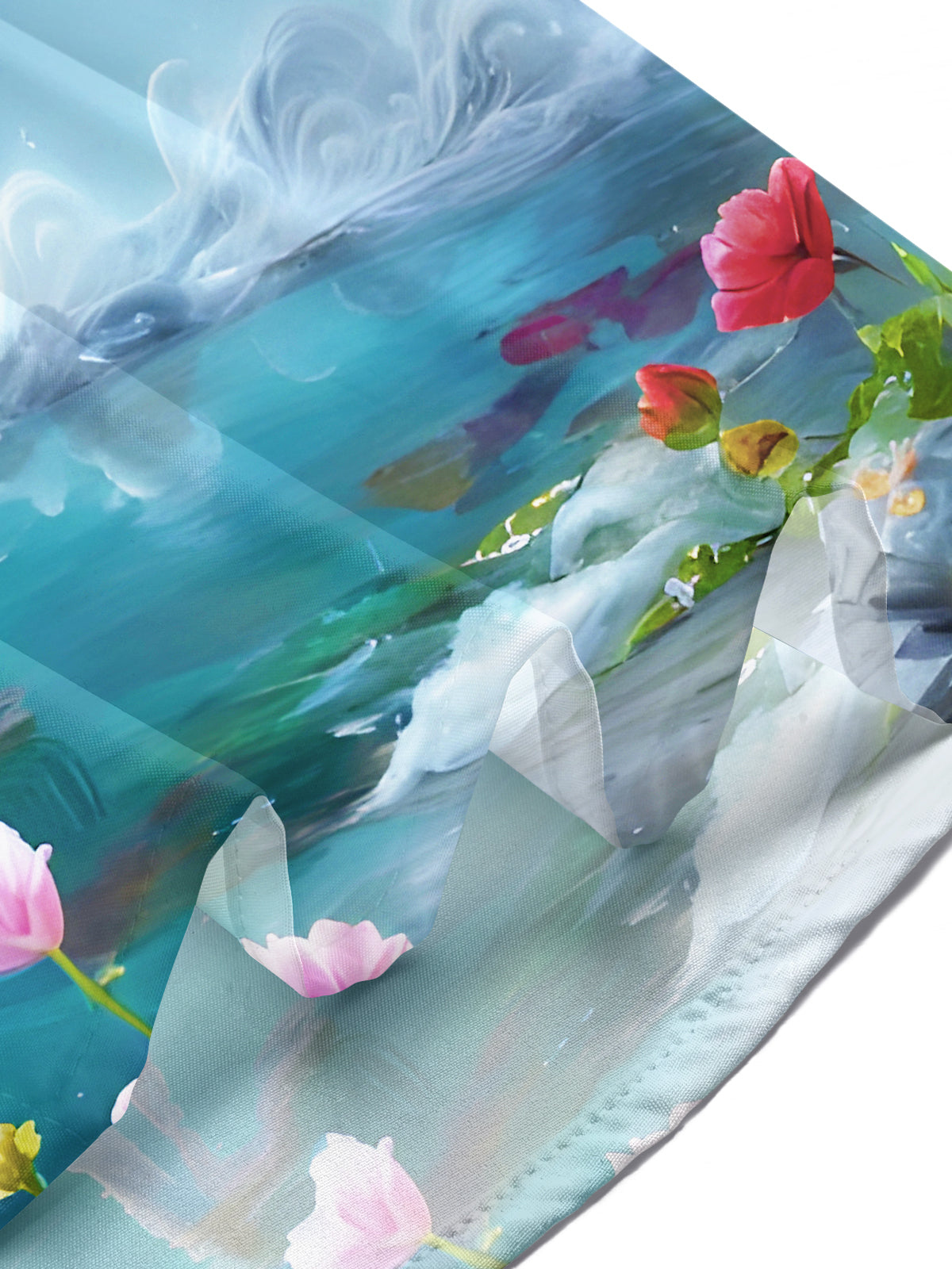 Art Running Flower Horse Men's Pocket Short Sleeve Shirts