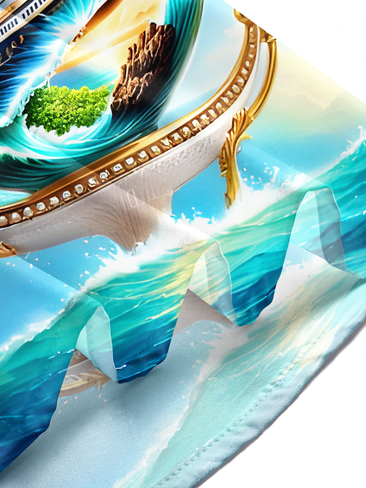 Hawaiian Coconut Art Boat Men's Pocket Short Sleeve Shirts