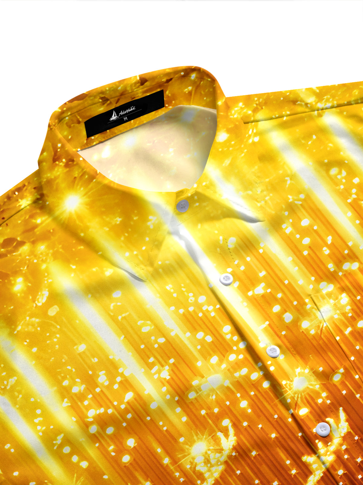 Art Gilded Christmas Reindeer Xmas Men's Pocket Long Sleeve Shirts