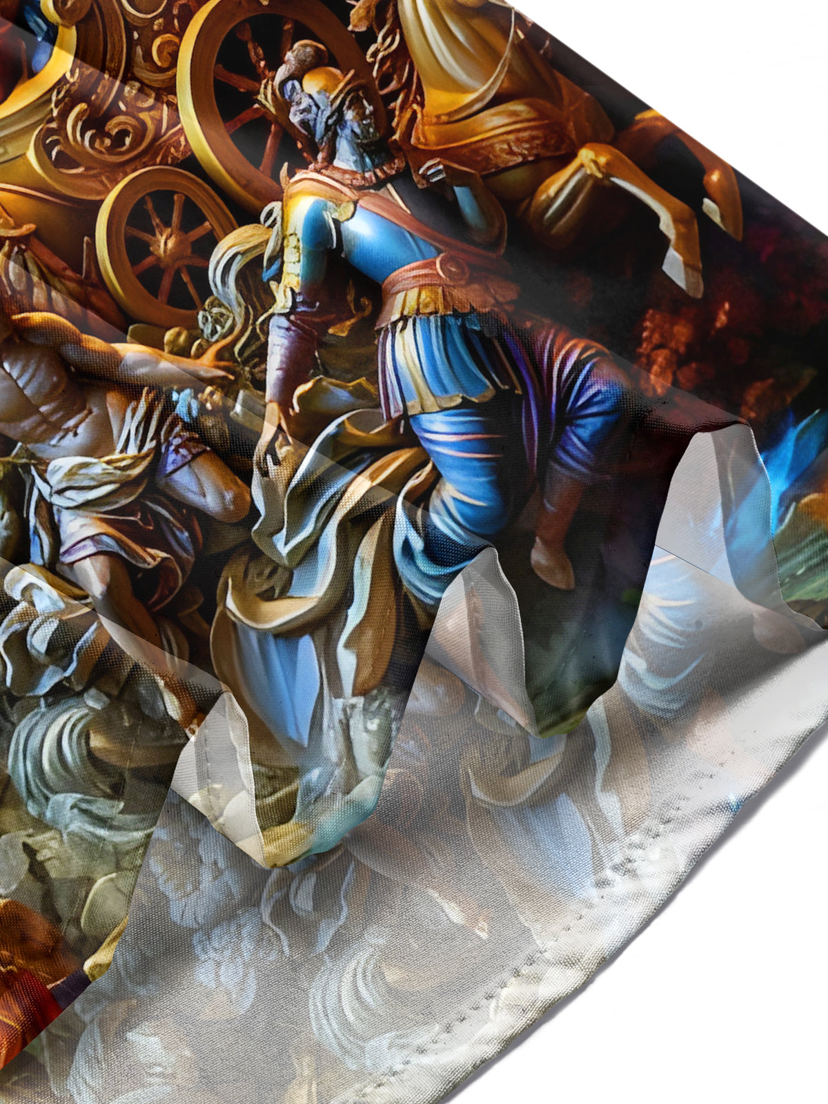 Retro Colorful Art Relief Men's Pocket Long Sleeve Shirts