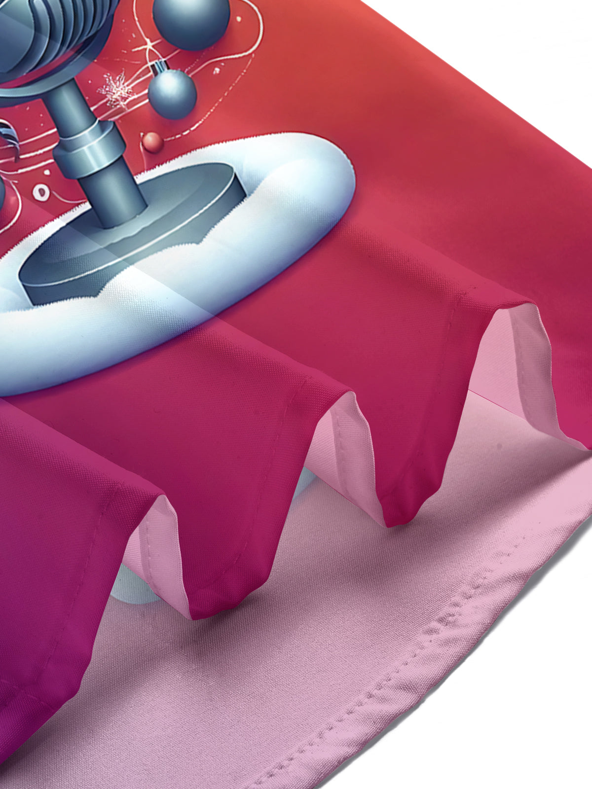 Christmas Microphone Print Men's Pocket Short Sleeve Shirts