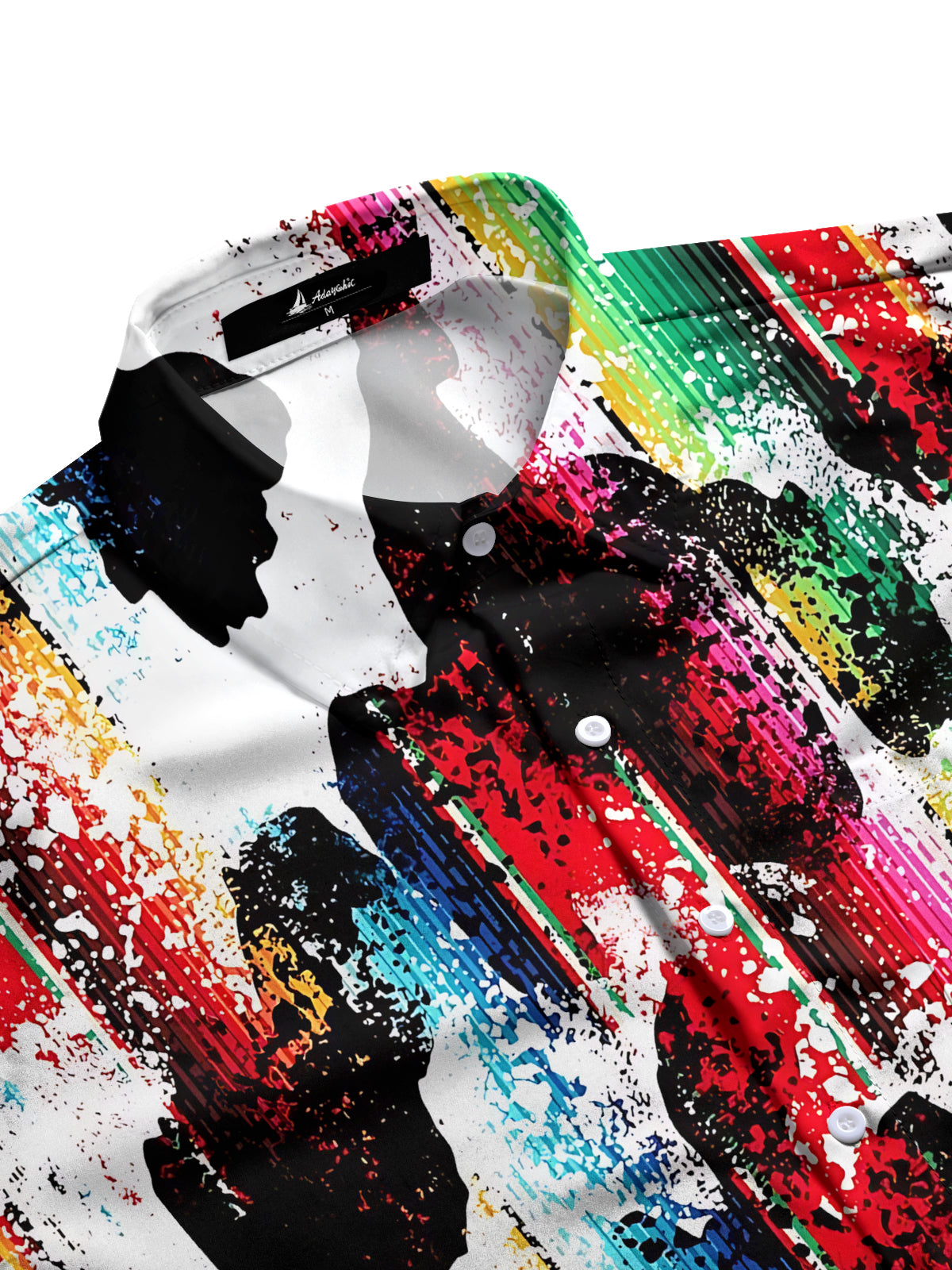 Gradient Print Men's Pocket Short Sleeve Shirts