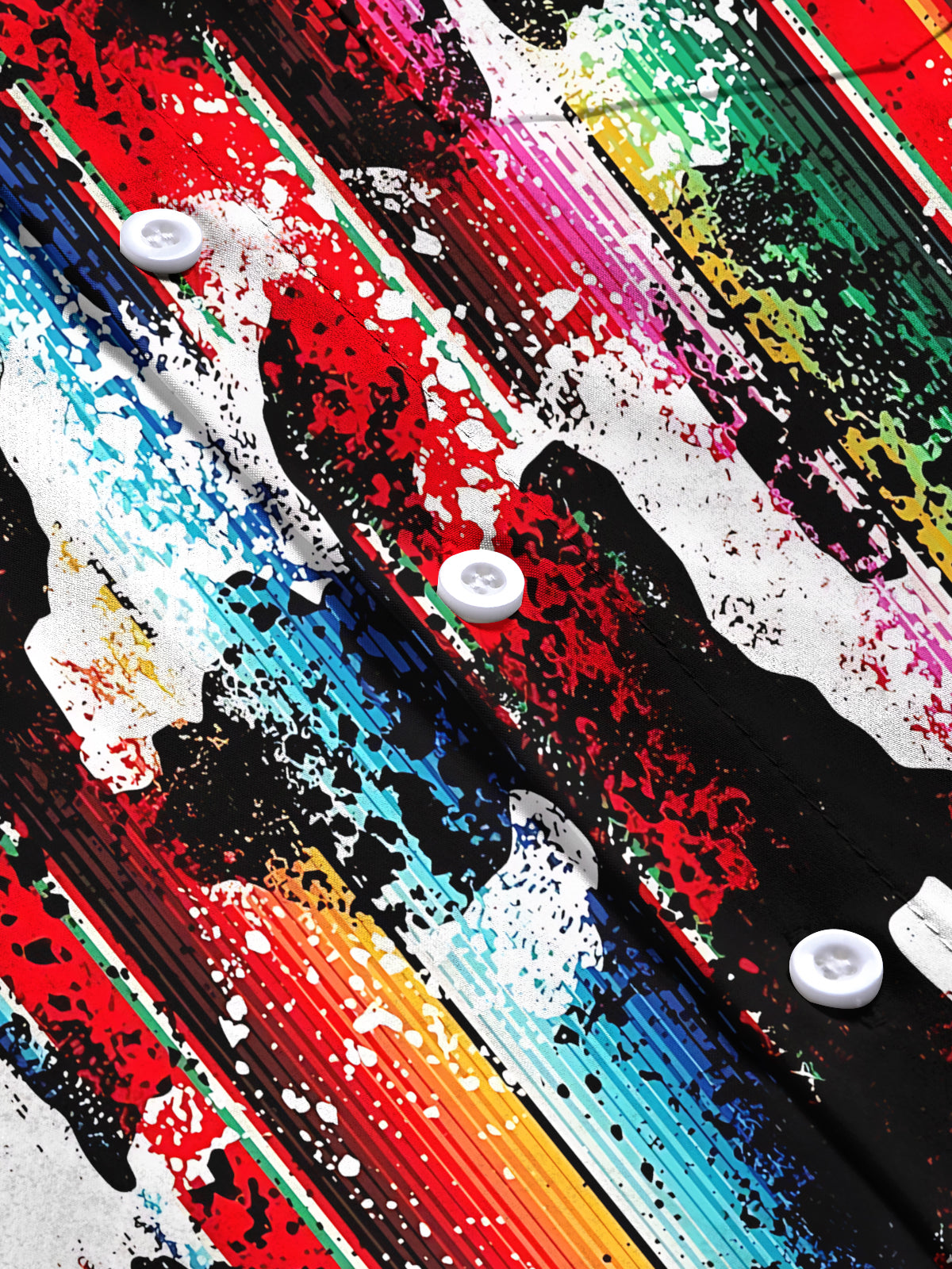 Gradient Print Men's Pocket Short Sleeve Shirts