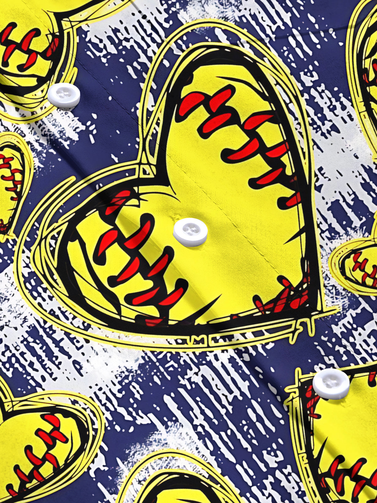 Softball Print Men's Pocket Short Sleeve Shirts