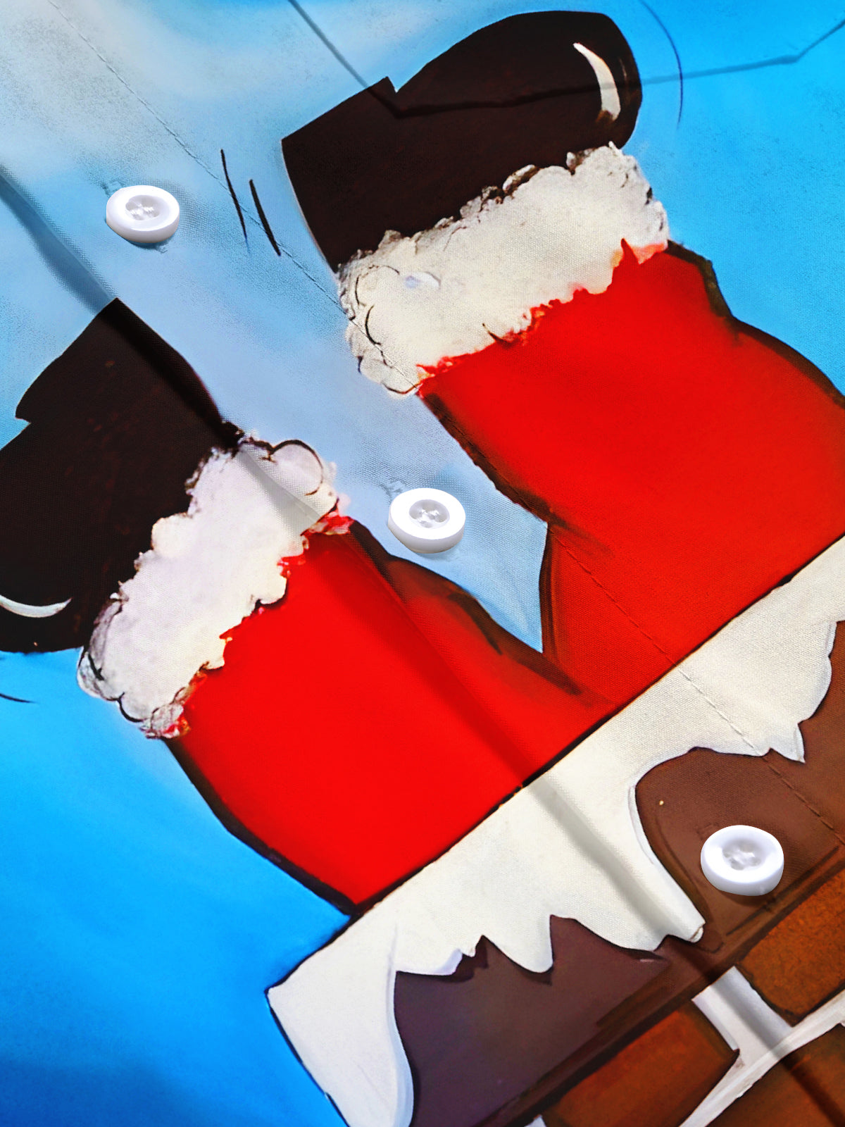 Fun Christmas Chimney Xmas Men's Pocket Short Sleeve Shirts