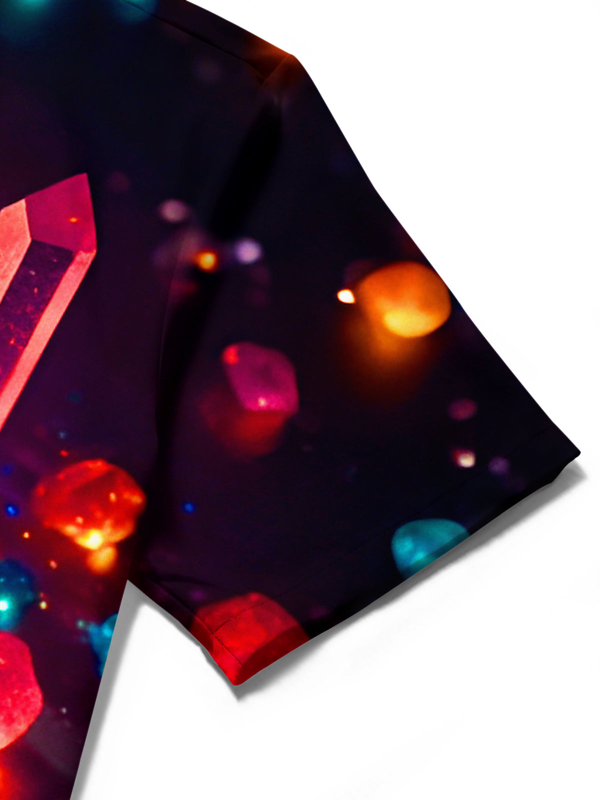 Psychedelic Tarot Card Energy Crystal Men's Pocket Short Sleeve Shirts