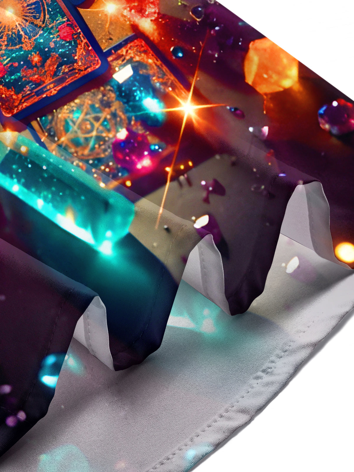 Psychedelic Tarot Card Energy Crystal Men's Pocket Short Sleeve Shirts