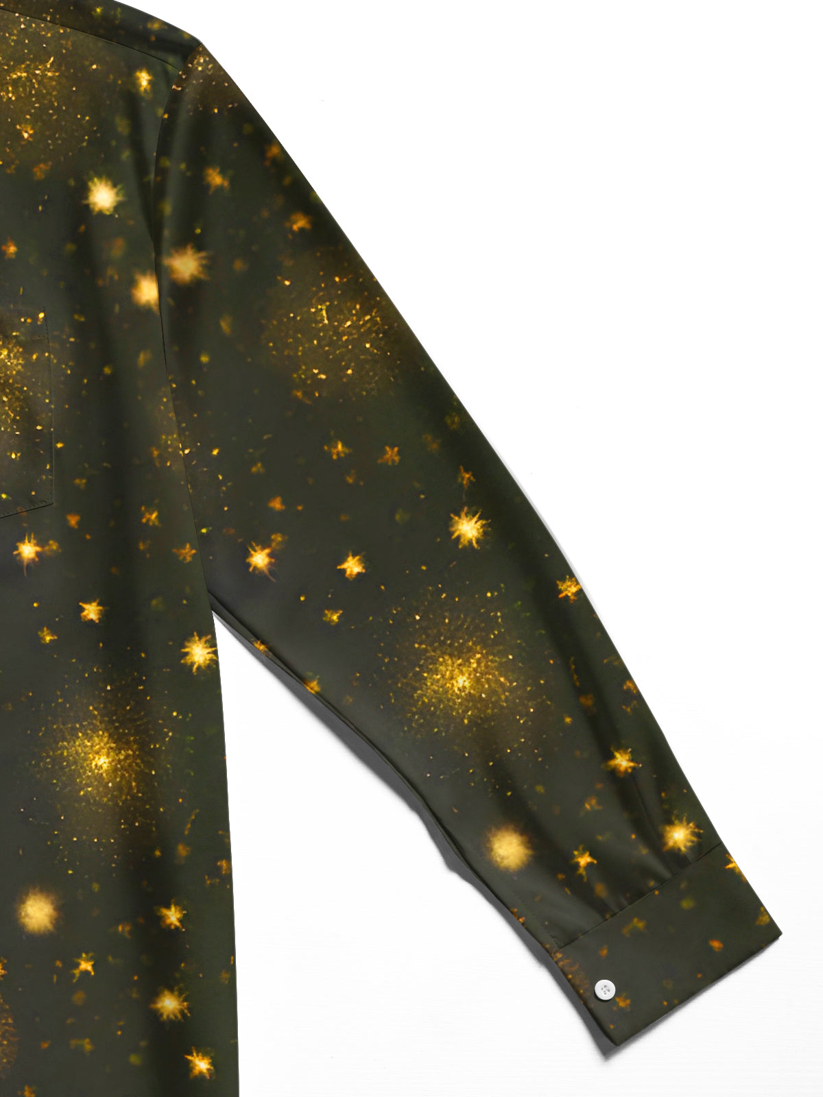 Dark Gold Russian Nesting Dolls Men's Pocket Long Sleeve Shirts