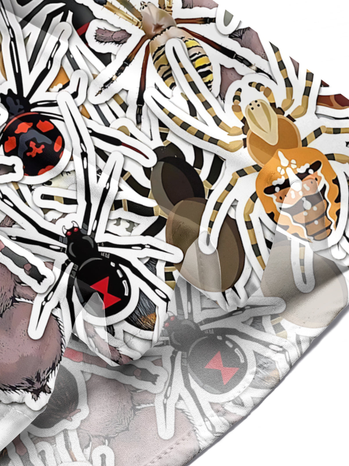 Spider Print Men's Pocket Short Sleeve Shirts