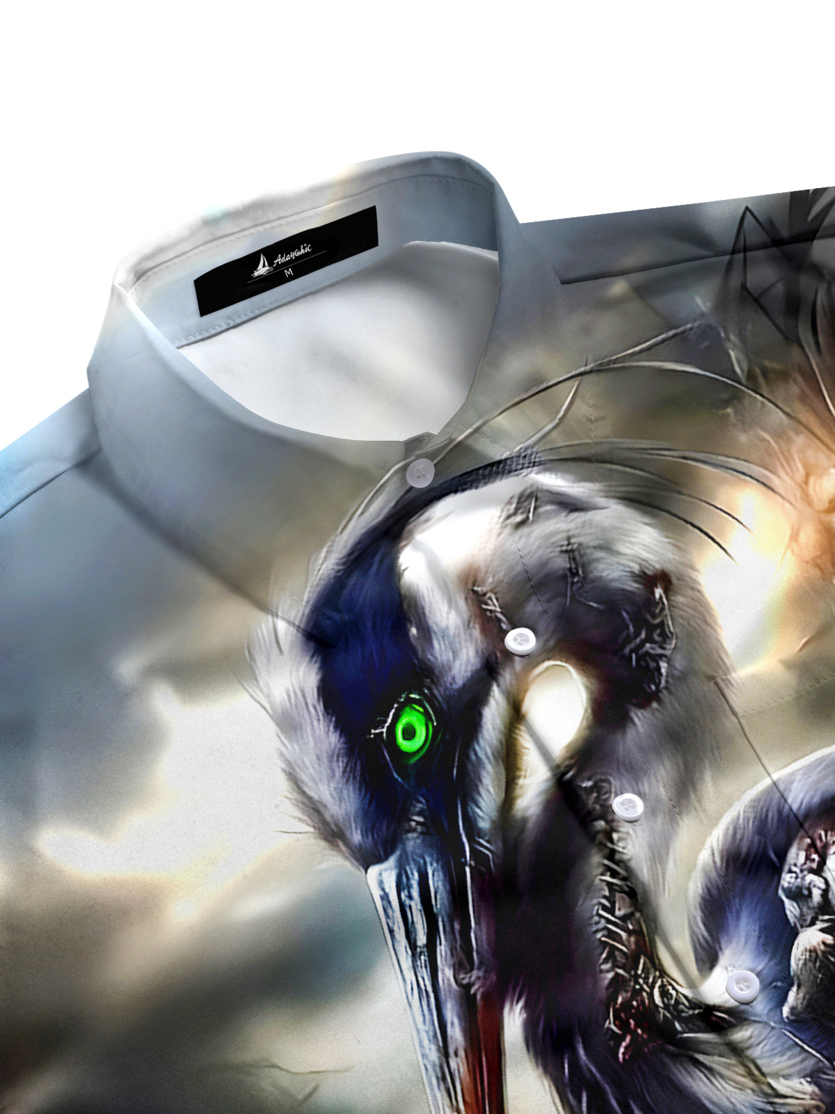 Skull Bird Men's Pocket Short Sleeve Shirts