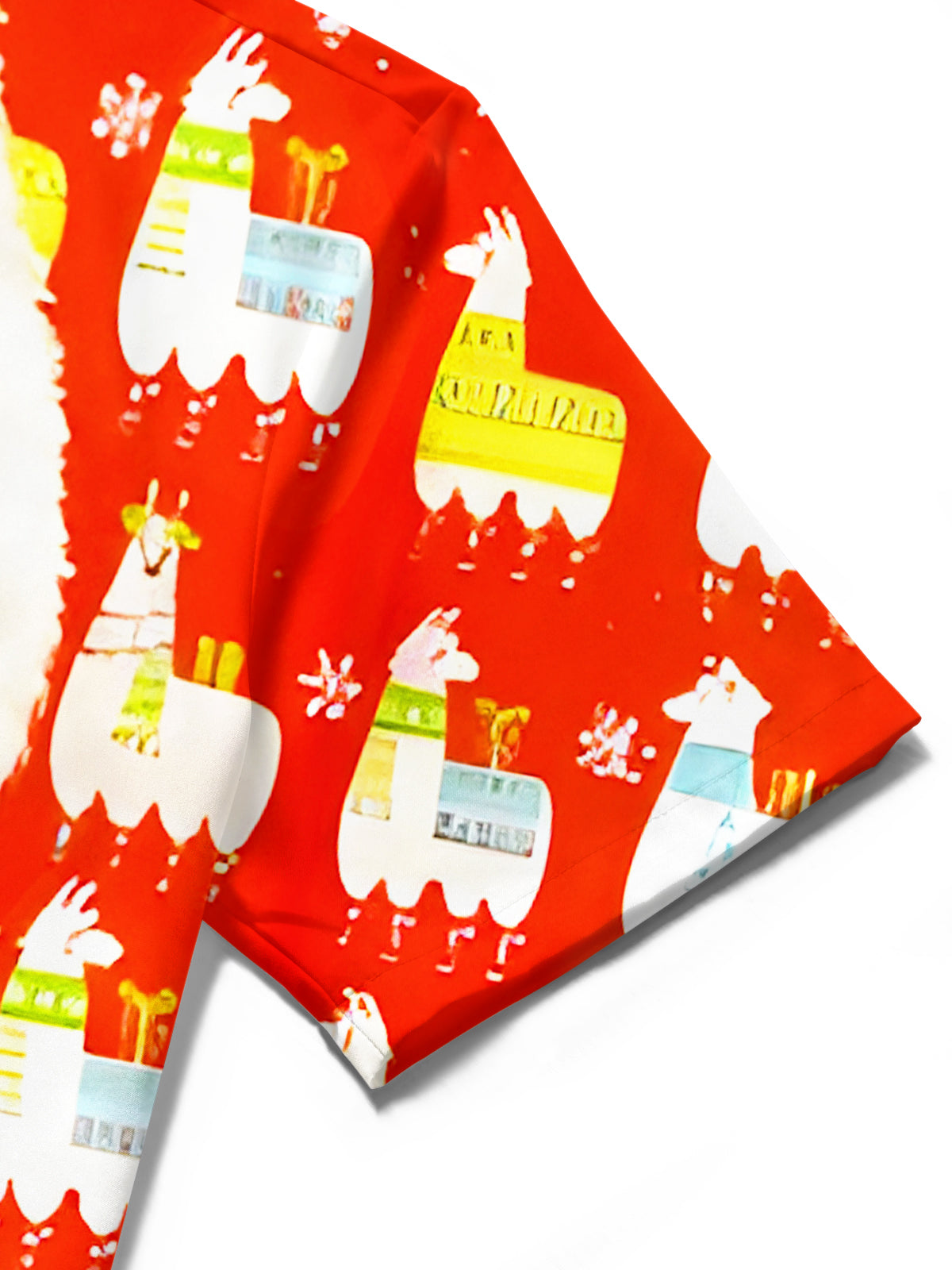 Fun Christmas Alpaca Xmas Men's Pocket Short Sleeve Shirts