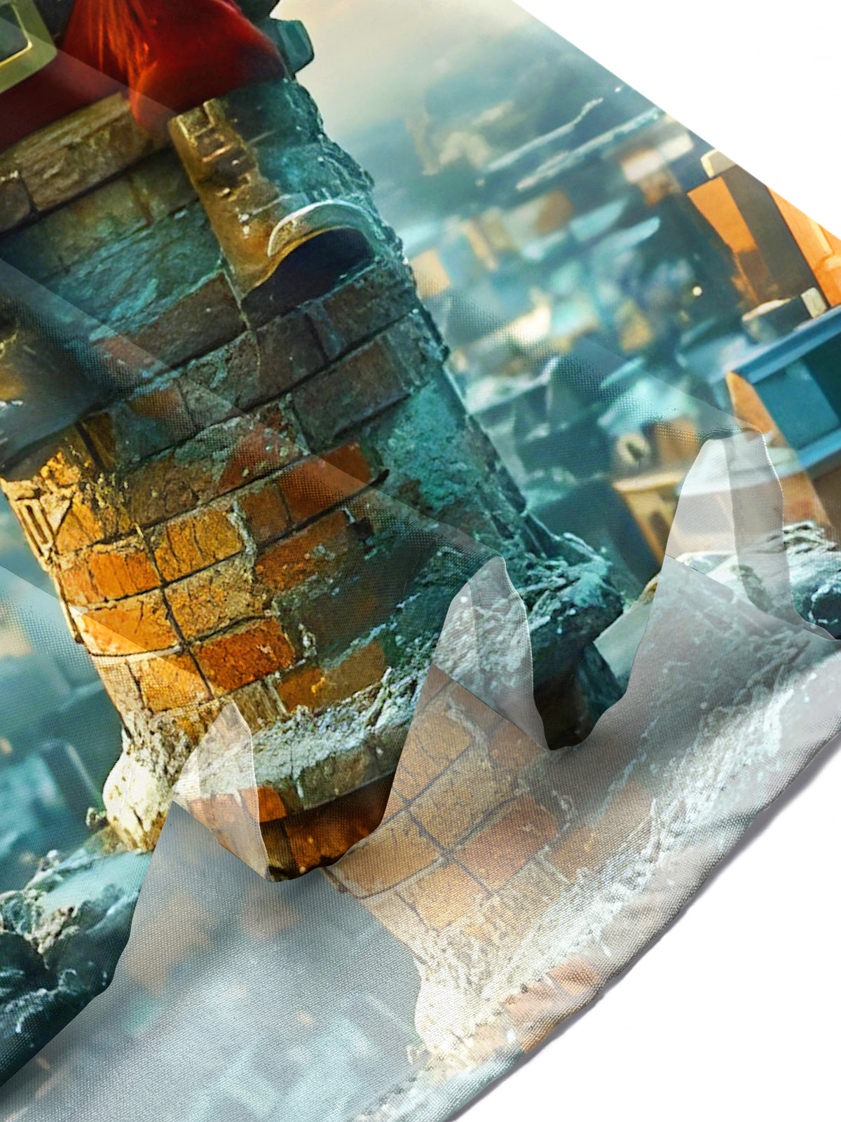 Fun Christmas Santa Claus Smoking Wine Chimney Xmas Men's Pocket Short Sleeve Shirts