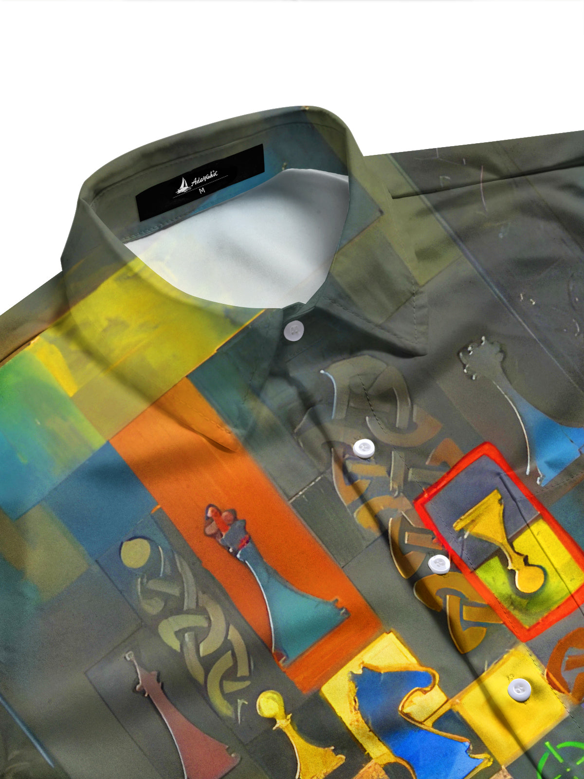 Retro Art Chess Men's Pocket Long Sleeve Shirts