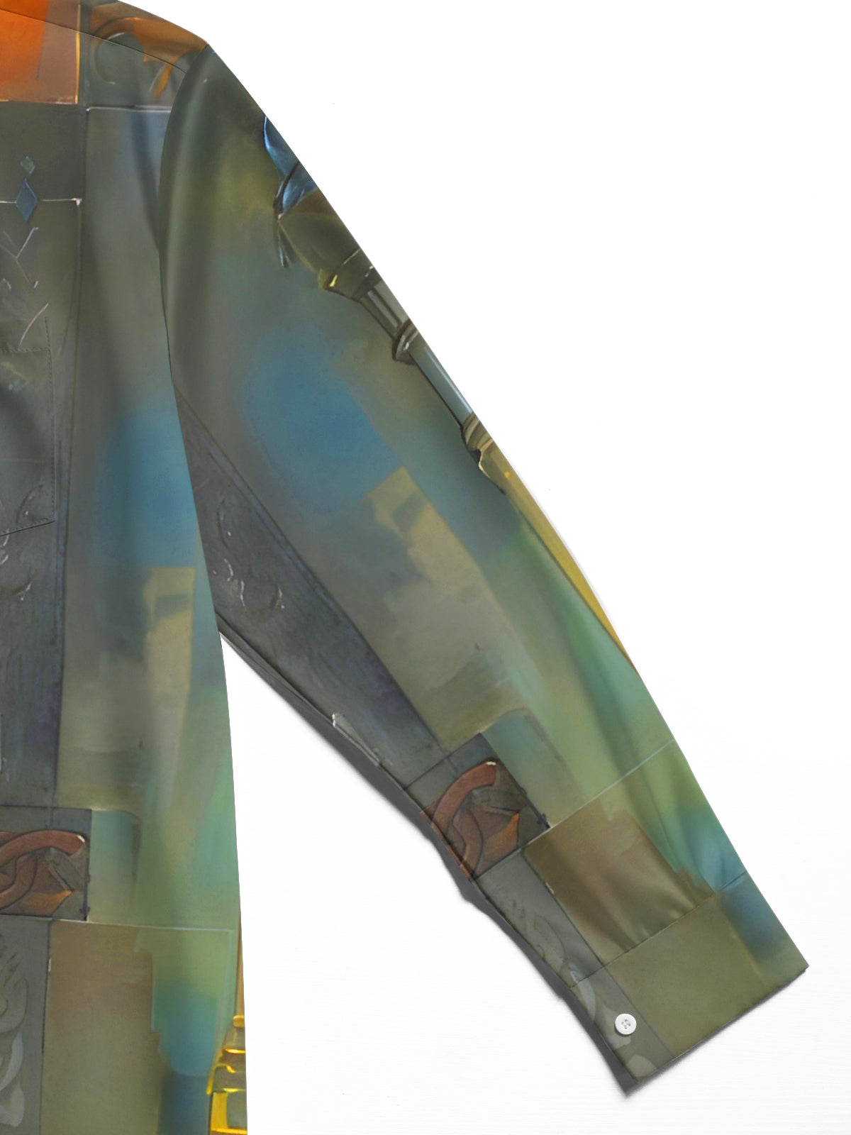 Retro Art Chess Men's Pocket Long Sleeve Shirts