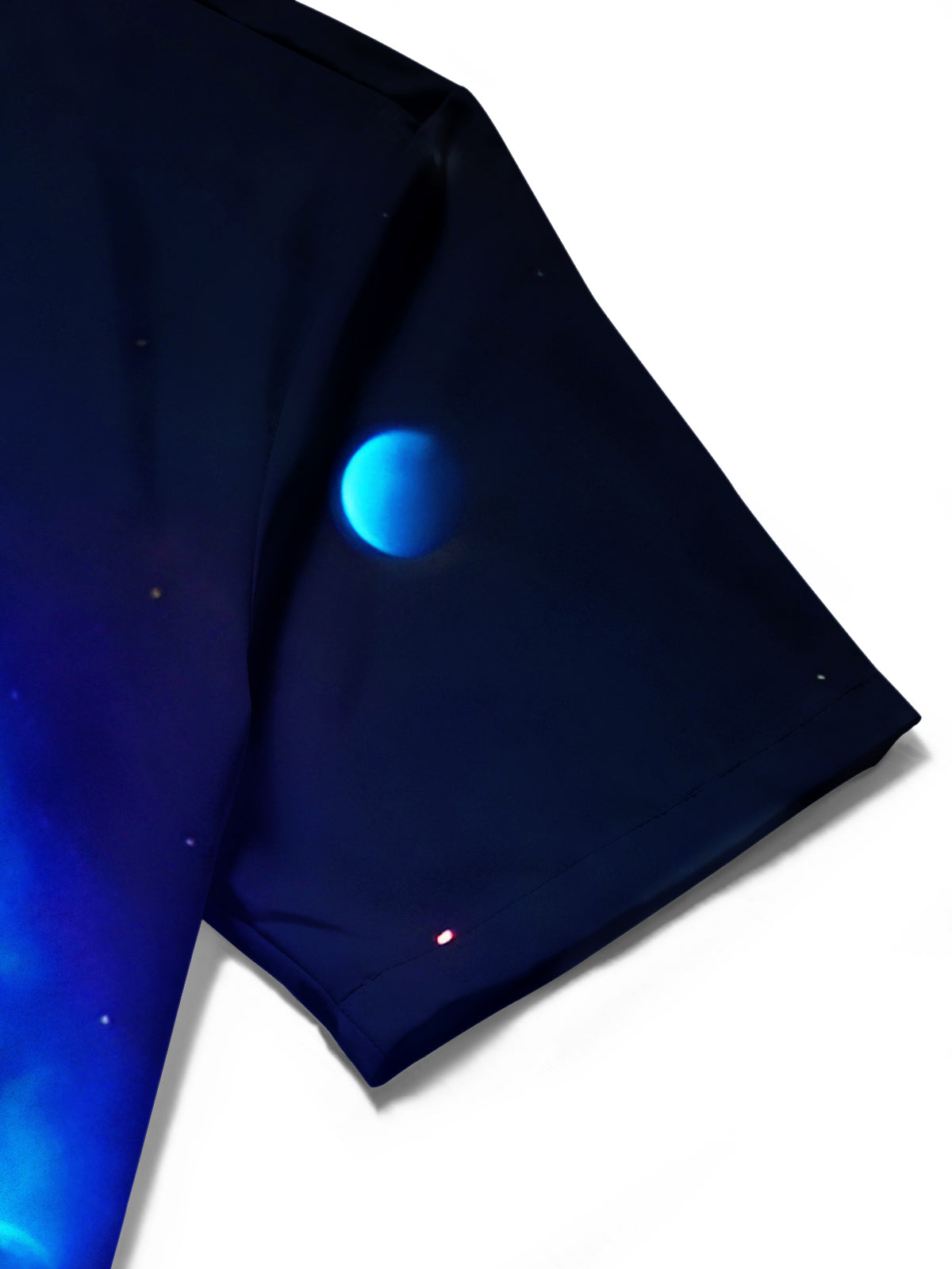 Fun Psychedelic Coconut Tree Sunset Astronaut Building Castles Men's Pocket Short Sleeve Shirts