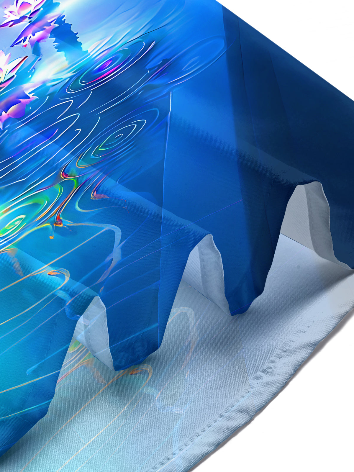 Hawaiian Palm Tree Water Lily Men's Pocket Short Sleeve Shirts