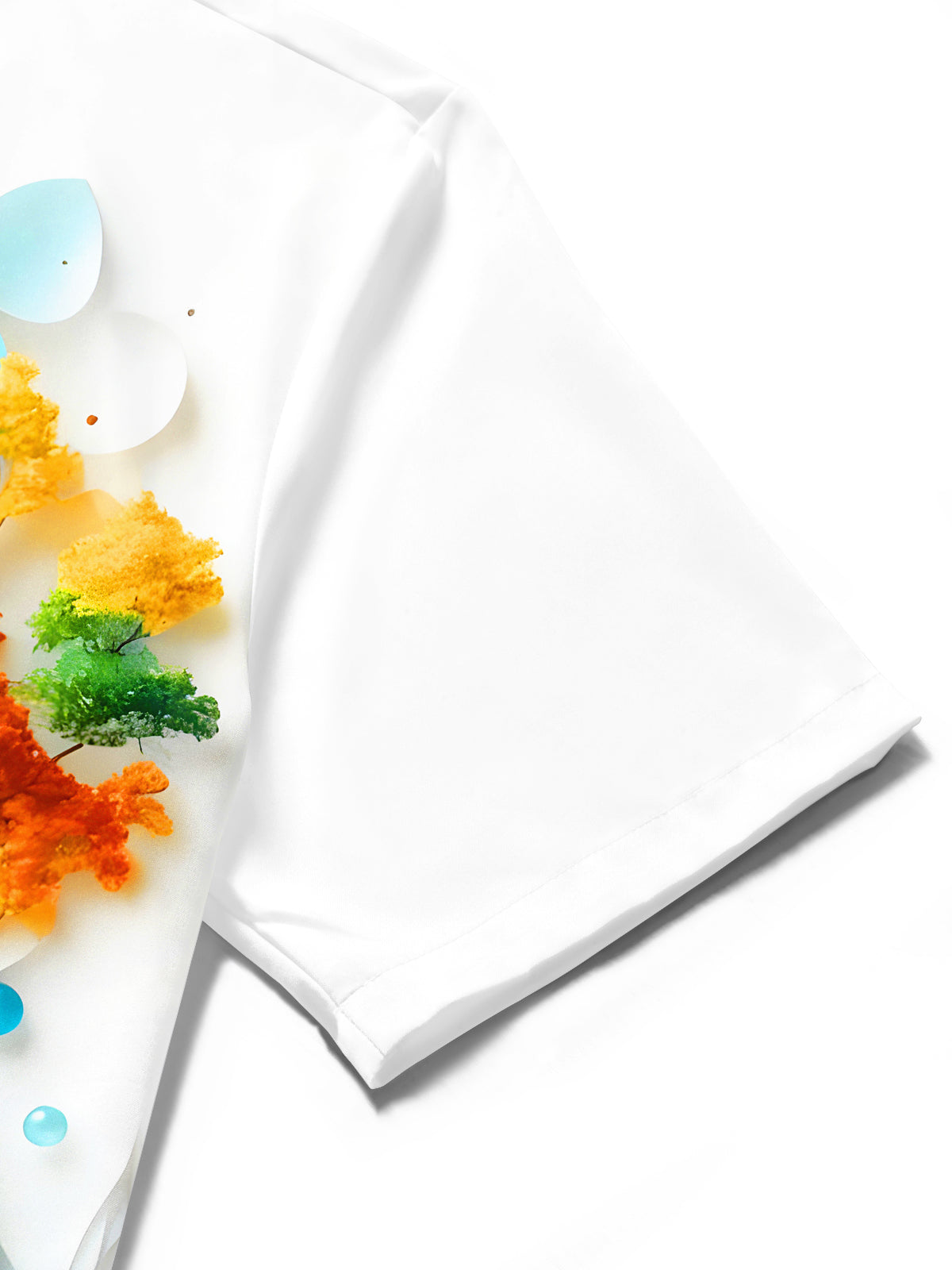 Art Landscape Tree Men's Pocket Short Sleeve Shirts