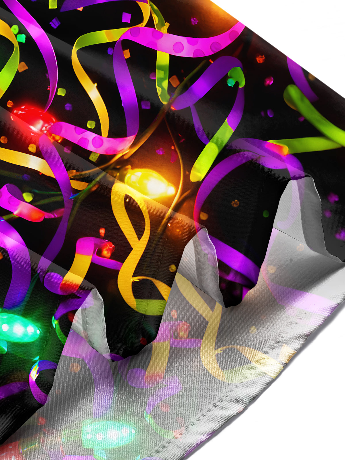 Festive Carnival Ribbons Men's Pocket Short Sleeve Shirts