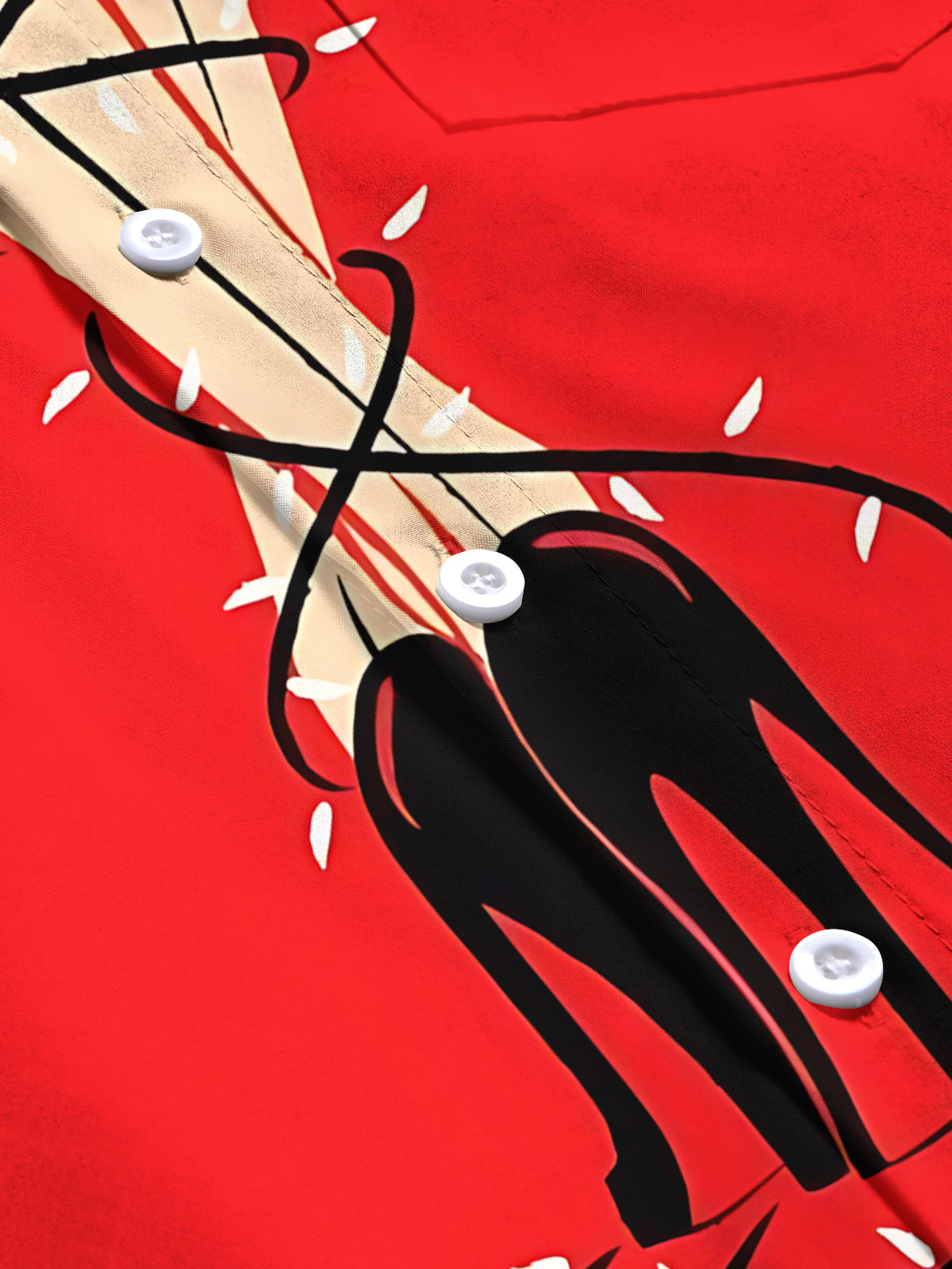 Christmas Black Heels Print Men's Pocket Short Sleeve Shirts