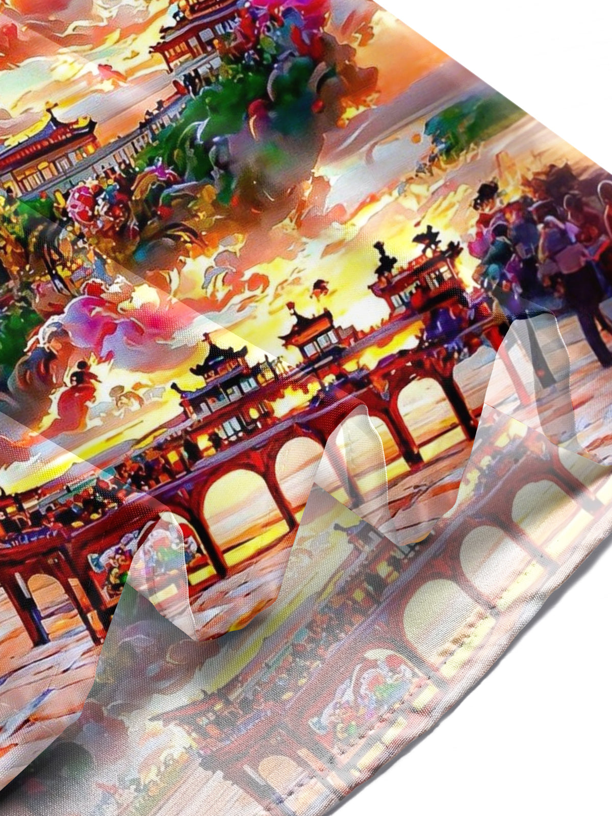 Landscape Art Print Men's Pocket Short Sleeve Shirts