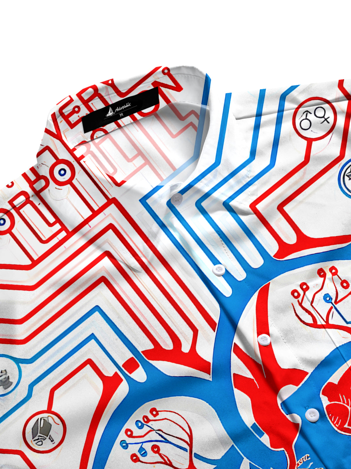 Heart Men's Pocket Short Sleeve Shirts