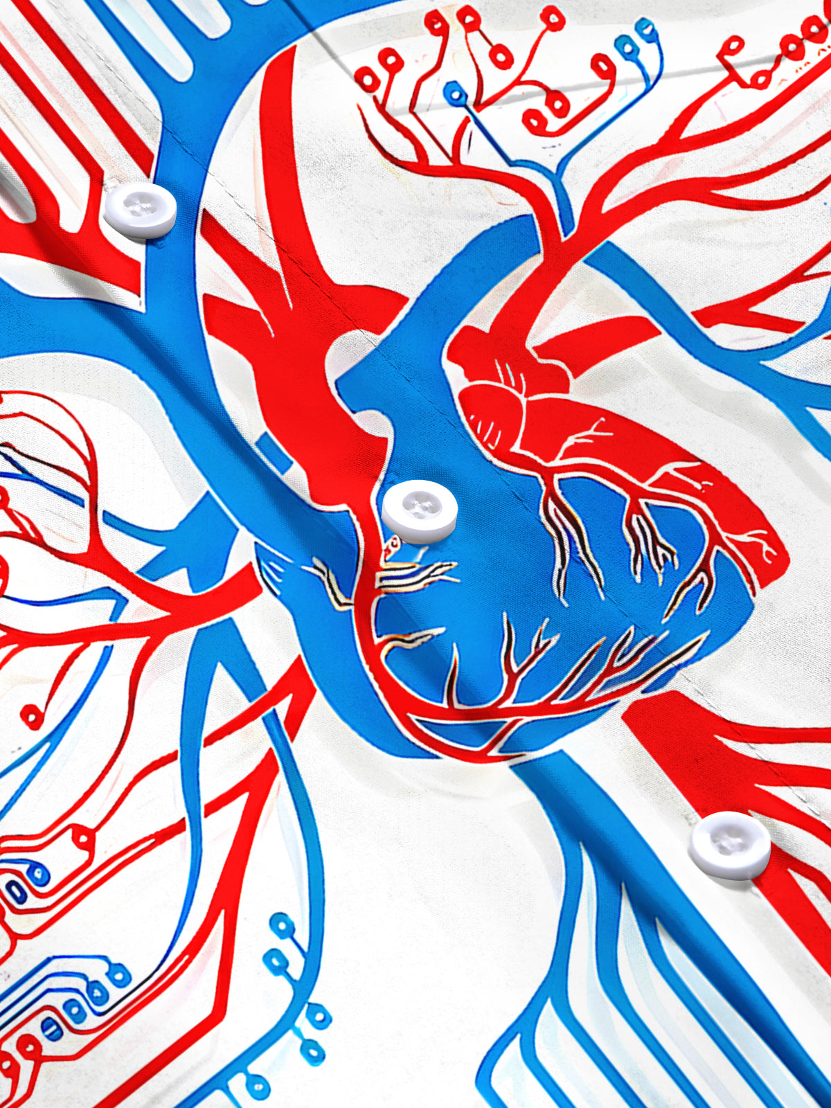 Heart Men's Pocket Short Sleeve Shirts