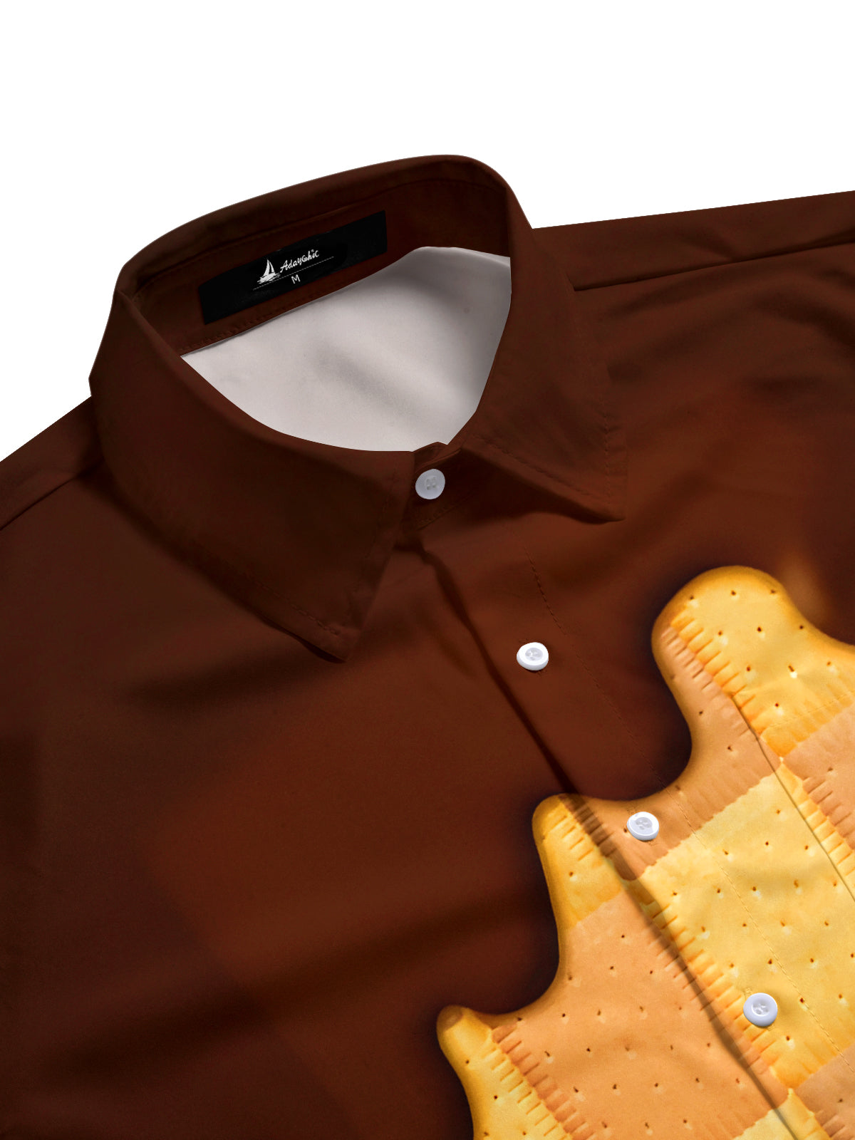 Fun Chocolate Drizzled Cookies Men's Pocket Short Sleeve Shirts