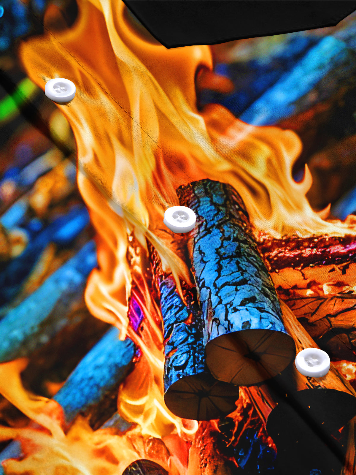 Forest Campfire Men's Pocket Short Sleeve Shirts